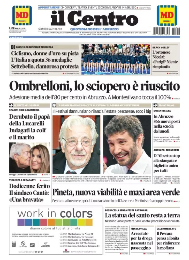 Prima-pagina-il centro-oggi-edizione-del-2024-08-10